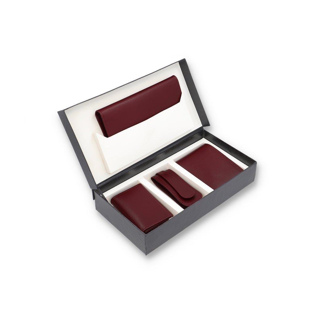 Wholesale - Seamore Ox Blood Four Piece Leather Gift Set
