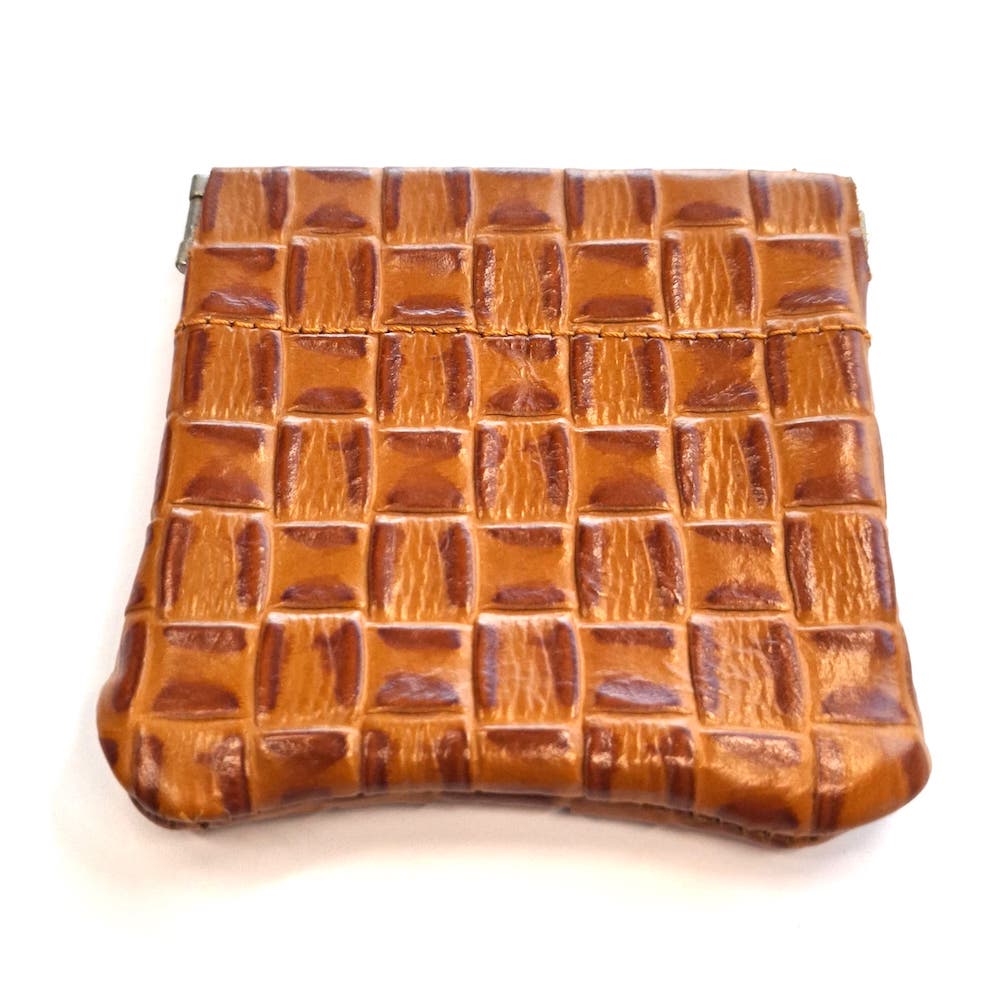 Tan Embossed Pocket Squeeze Pouch
