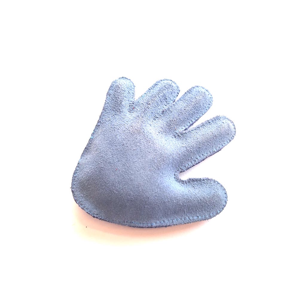 Blue Hand Leather Desk Toy & Paper Weight