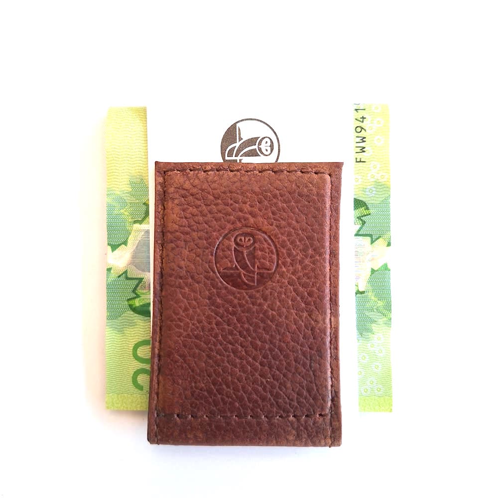 Currency And Utility Clip Pull-up Vintage Brown
