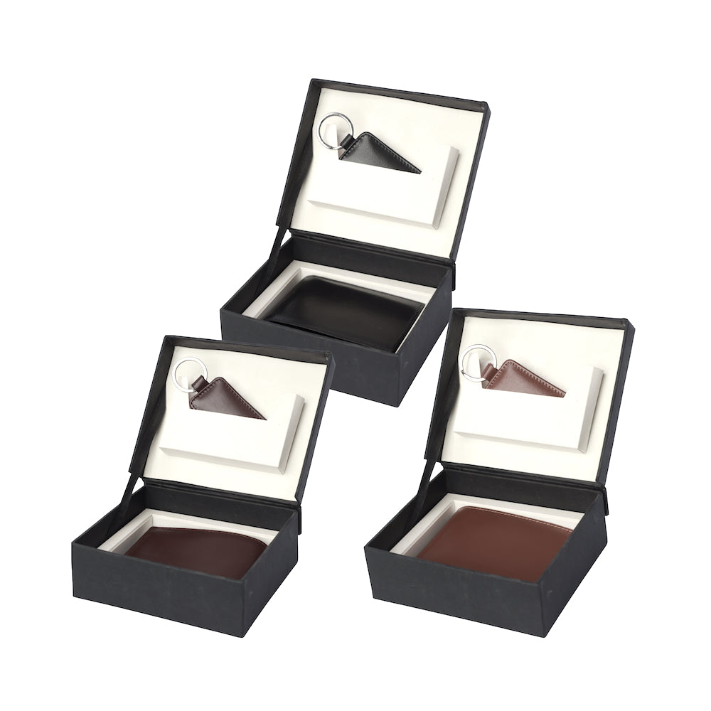 Vermont Black Two Piece Leather Gift Set