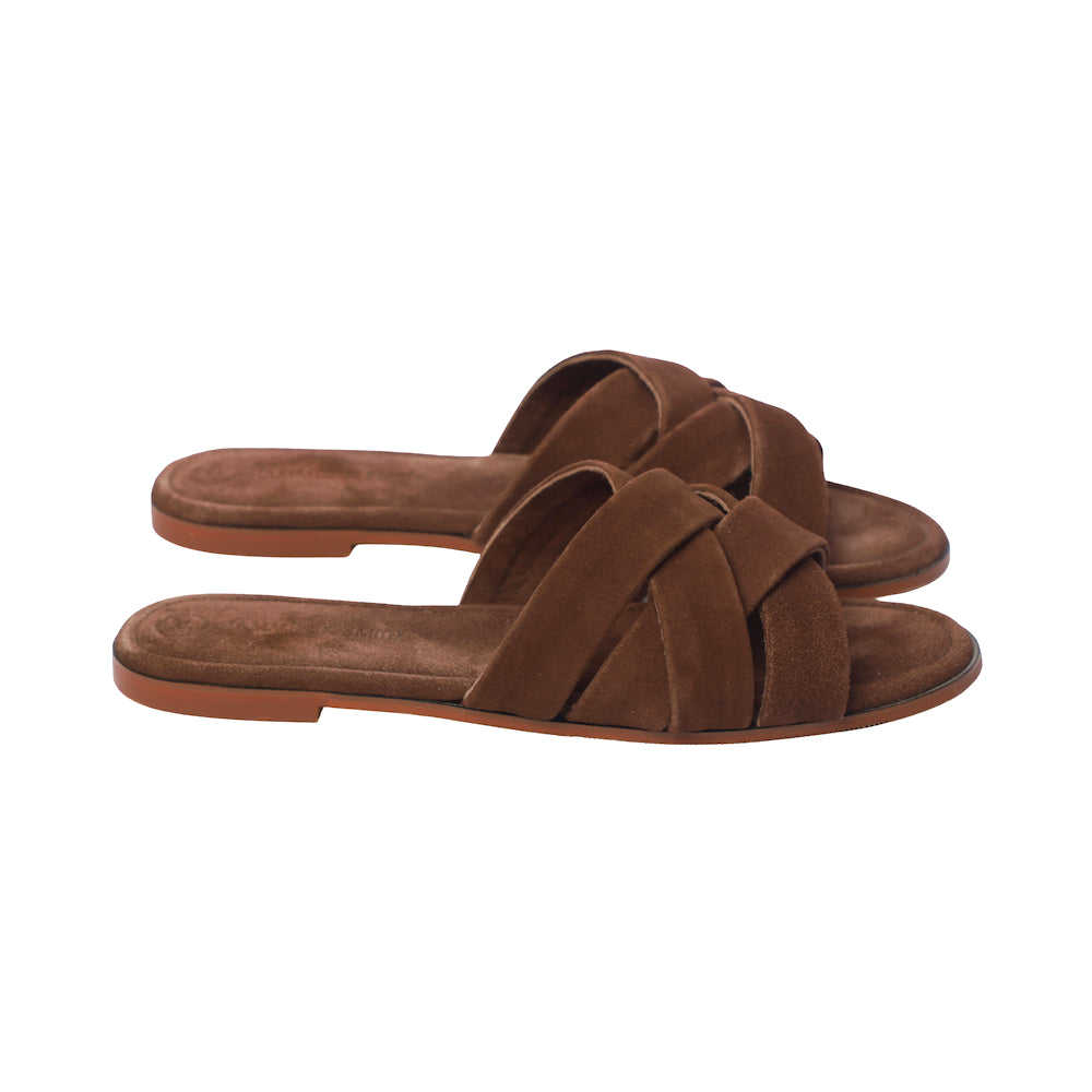 Solenè Slides Brown