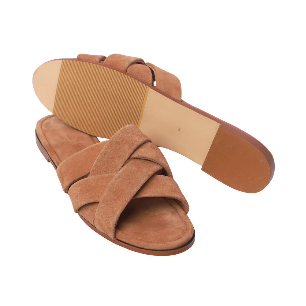 Solenè Slides Tan