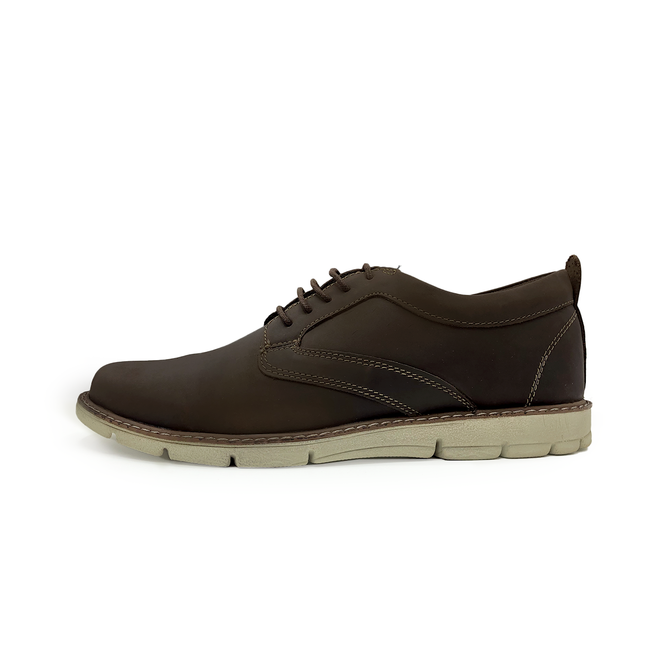Nathan Brown Modern Lace-ups With Beige Sole