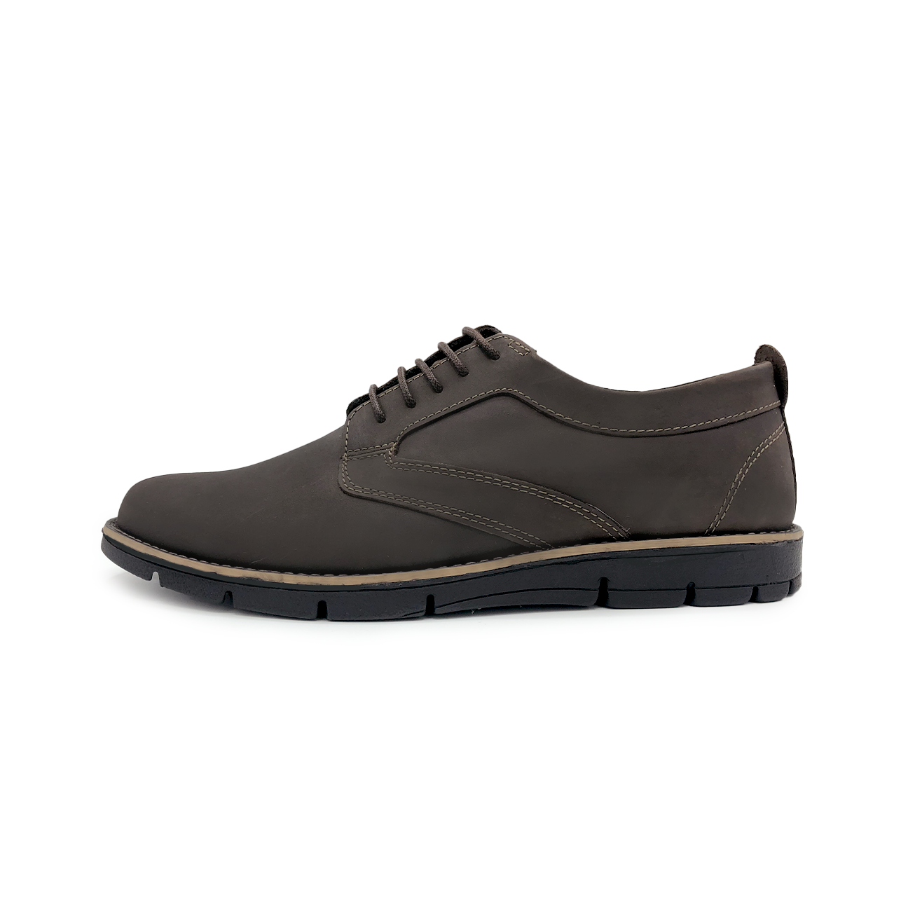 Nathan Brown Modern Lace-ups With Black Sole