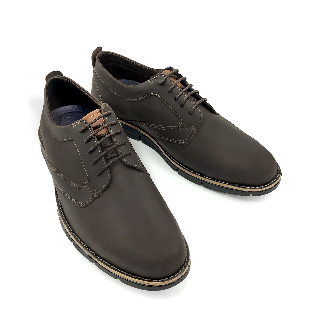Nathan Brown Modern Lace-ups With Black Sole