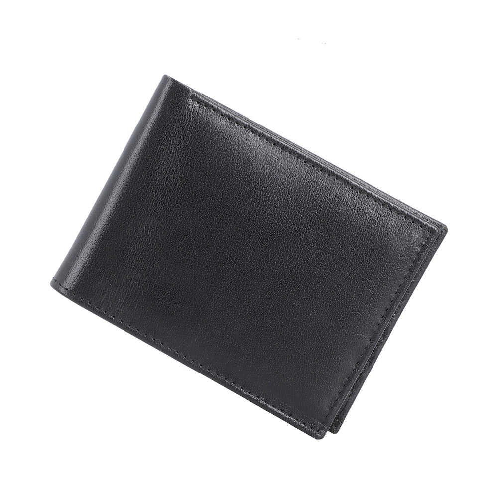 Oscar Black Glazed Bifold Wallet