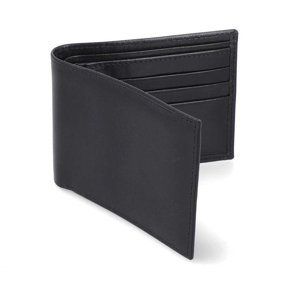 Oscar Black Glazed Bifold Wallet