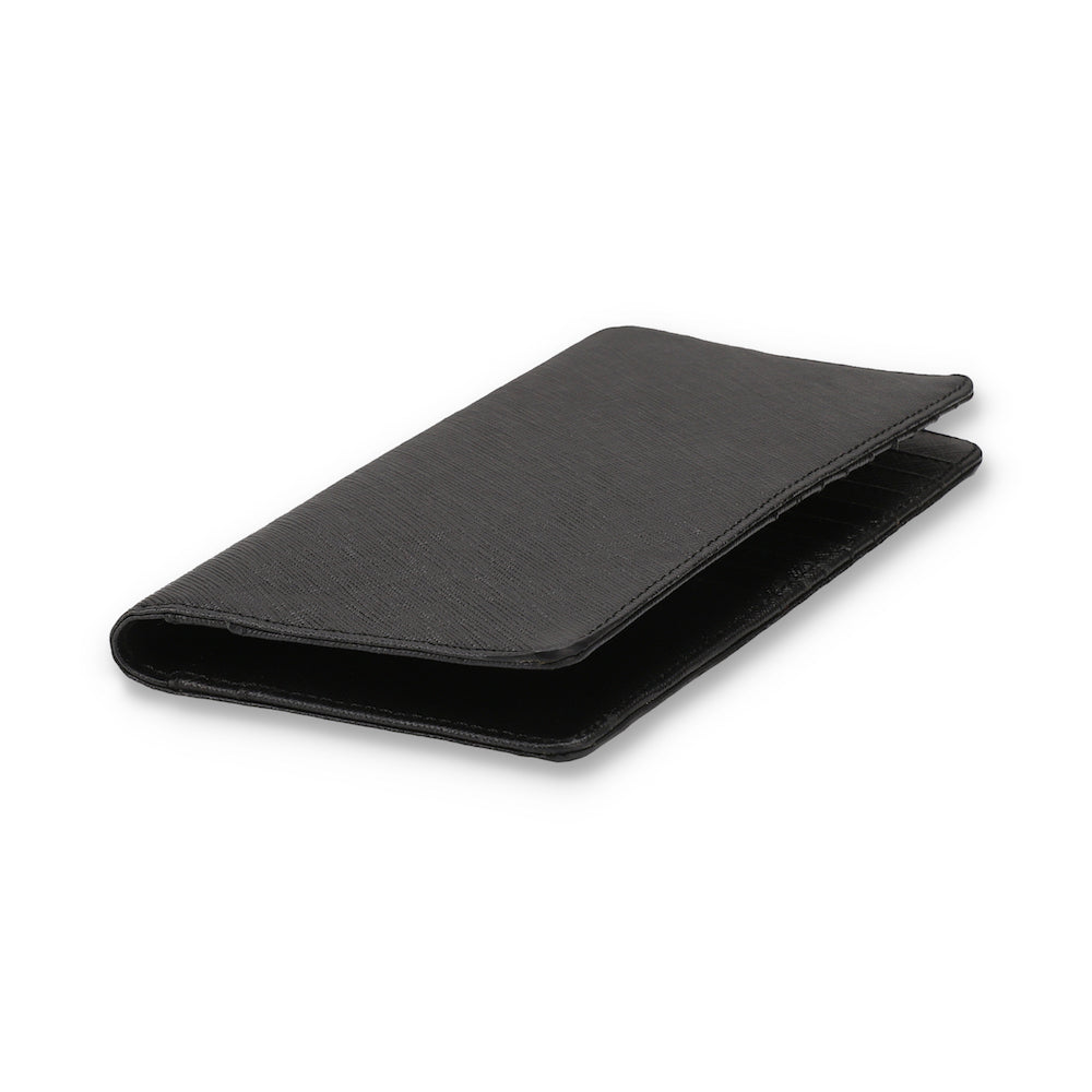 Marlow Black Saffiano Leather Travel Wallet