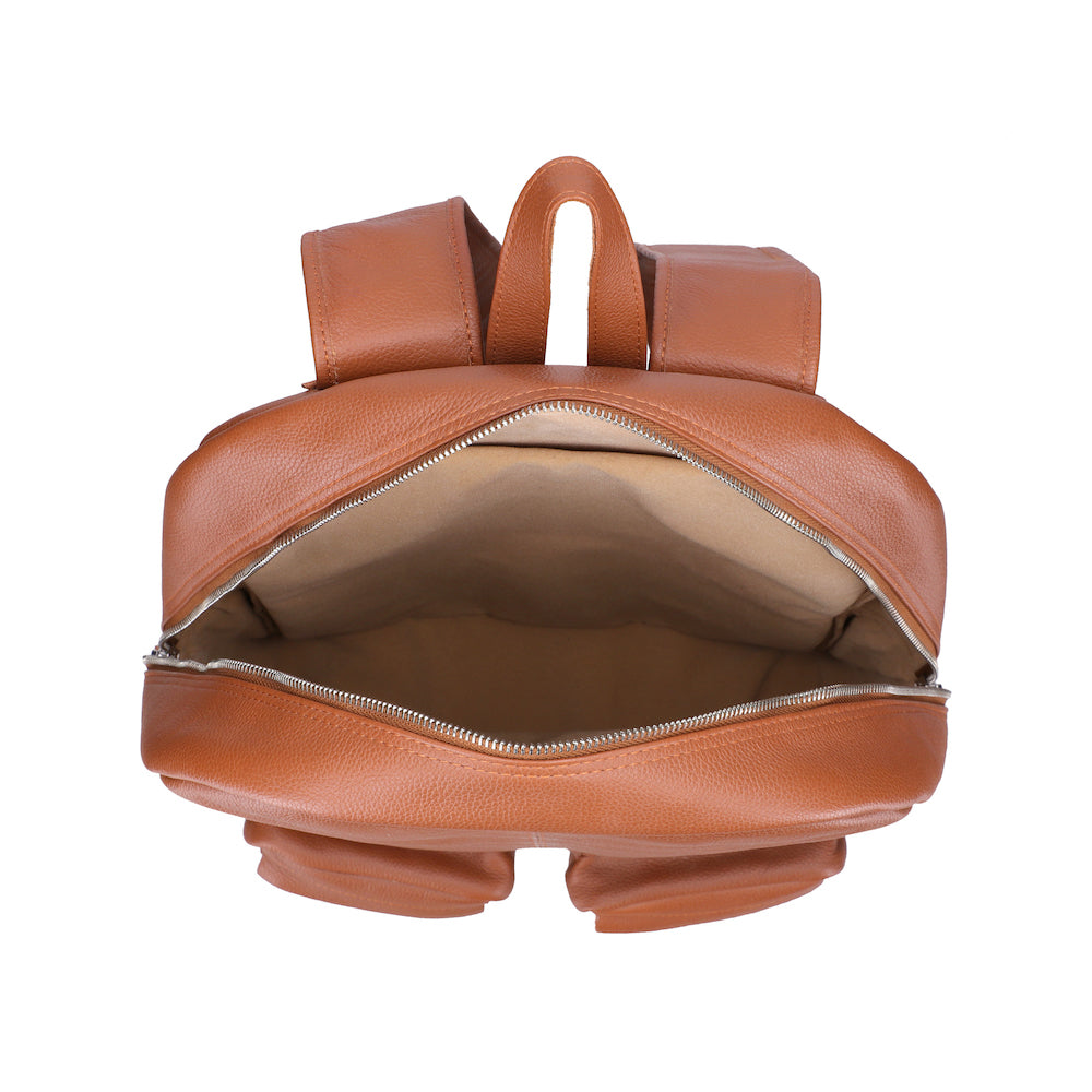 Austin Tan Leather Backpack