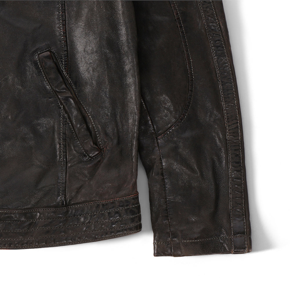 Brown Vintage Biker Leather Jacket