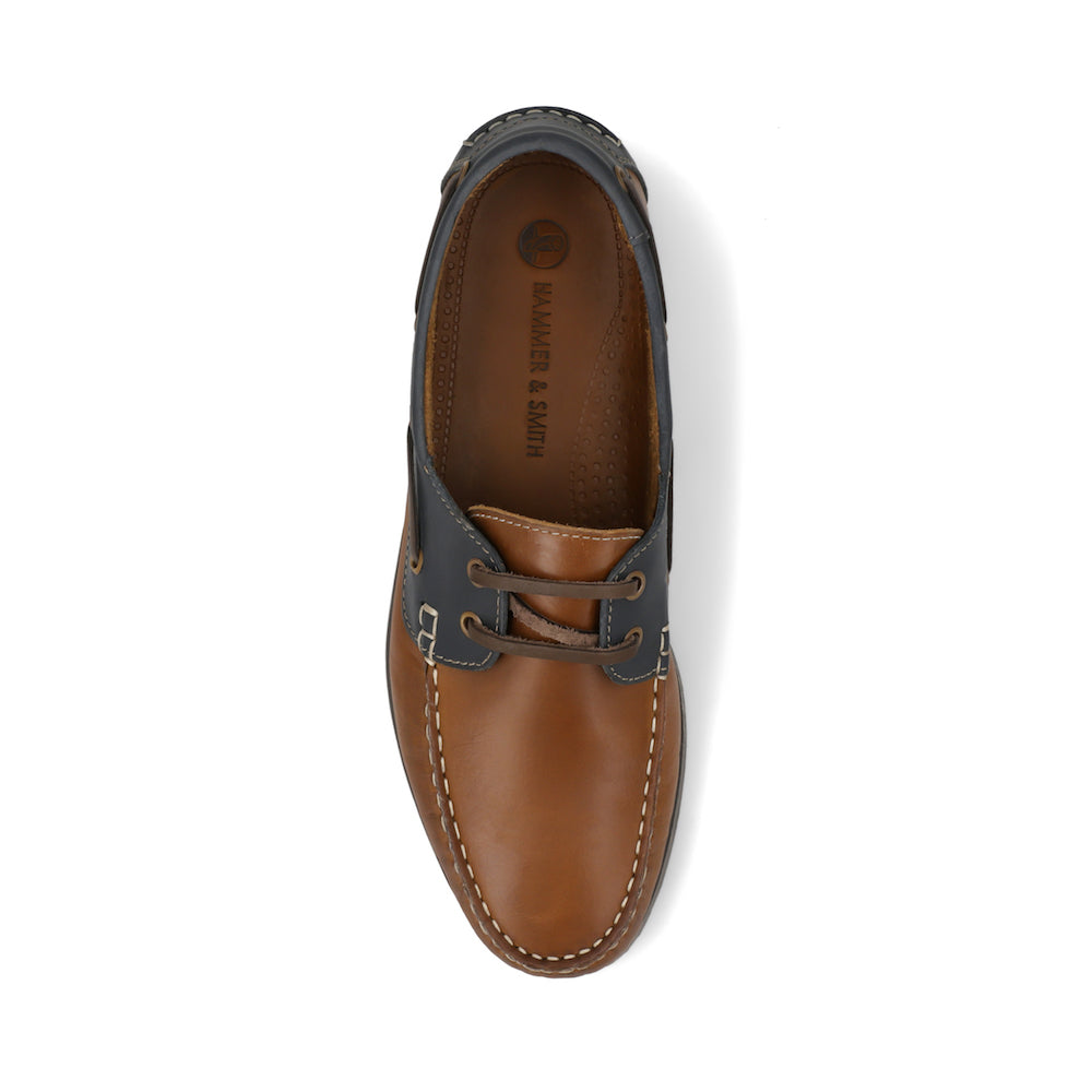 Timoro With Sea Blue Collar Sterling Boat Shoes