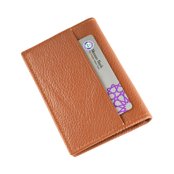 Luxe Tan Compact Wallet & Card Holder