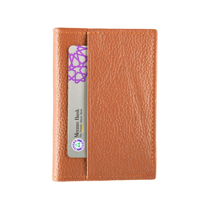 Luxe Tan Compact Wallet & Card Holder