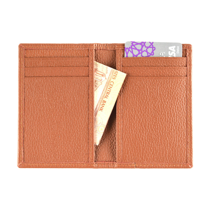 Luxe Tan Compact Wallet & Card Holder