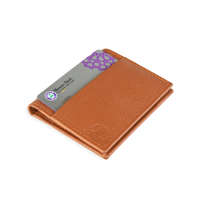 Shale Tan Compact Leather Wallet & Card Holder
