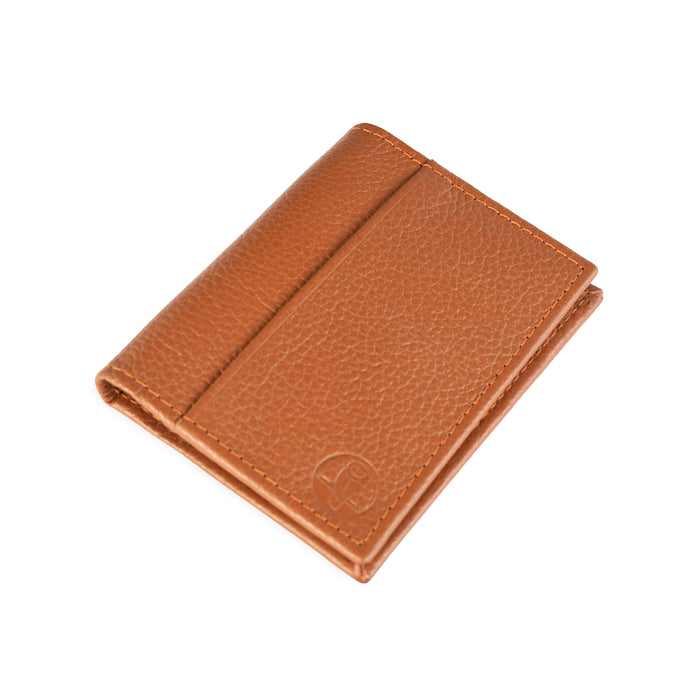Shale Tan Compact Leather Wallet & Card Holder