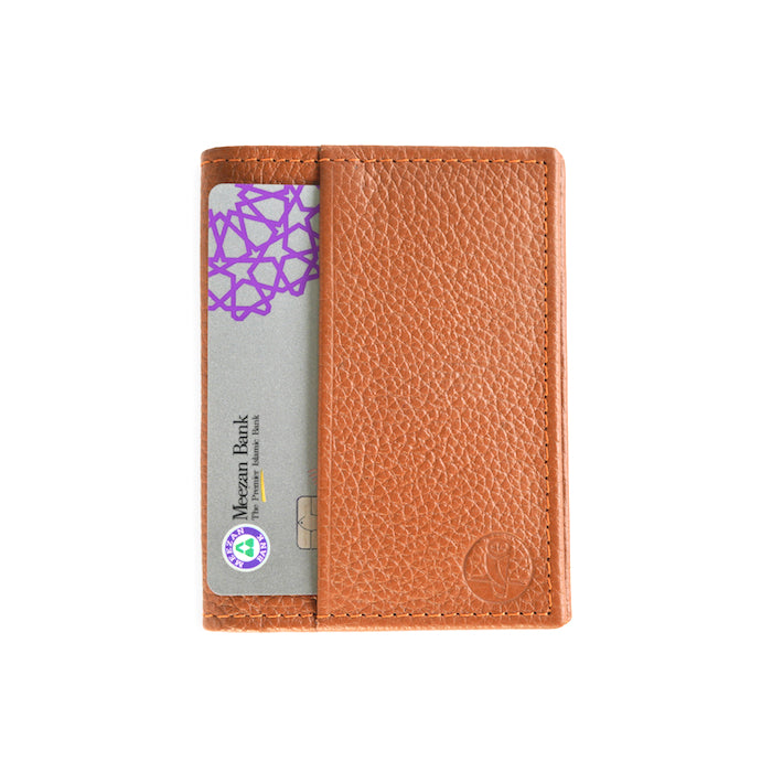 Shale Tan Compact Leather Wallet & Card Holder