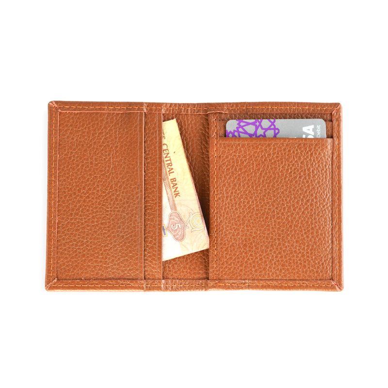 Shale Tan Compact Leather Wallet & Card Holder