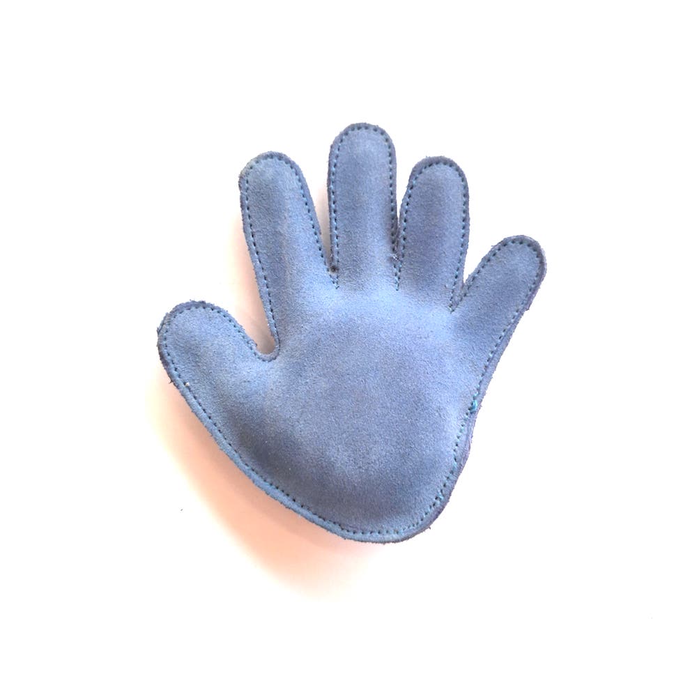 Blue Hand Leather Desk Toy & Paper Weight