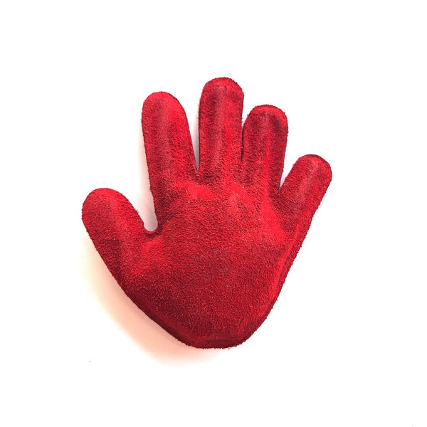 Red Hand Leather Desk Toy & Paper Weight - Hammer & Smith